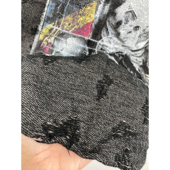 Ricky Rich Mens Gray Short Sleeve Distressed T-shirt Size: Small - Picture 7 of 9